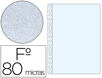 100 fundas multitaladro Q-Connect Folio polipropileno 80µ